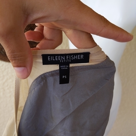 Eileen Fisher Bateau Neck Tiered Silk Top - Picture 5 of 7